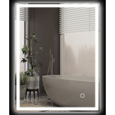 Lustro łazienkowe HOMCOM z oświetleniem 90x70 cm Lustro ścienne LED z funkcją pamięci 3 kolory światła Lustro podświetlane bez zaparowania z włączni.. Lustro łazienkowe HOMCOM z oświetleniem 90x70 cm Lustro ścienne LED z funkcją pamięci 3 kolory światła Lustro podświetlane bez zaparowania z włączni..
