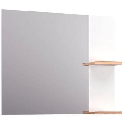 KROFAM Lustro łazienkowe L-WOOD 79 cm biały połysk KROFAM Lustro łazienkowe L-WOOD 79 cm biały połysk