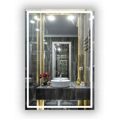 SkyMel Lustro Łazienkowe Led 50X70 Cm Do Makijażu Prostokątne 120 Diod/M SkyMel Lustro Łazienkowe Led 50X70 Cm Do Makijażu Prostokątne 120 Diod/M