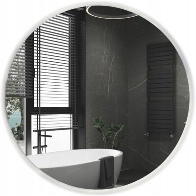 Corciano LUSTRO ŁAZIENKOWE LED OKRĄGŁE 80 cm PODŚWIETLANE BIAŁY CIEPŁY ŚCIENNE Corciano LUSTRO ŁAZIENKOWE LED OKRĄGŁE 80 cm PODŚWIETLANE BIAŁY CIEPŁY ŚCIENNE