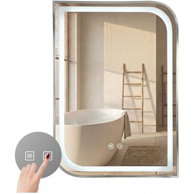 Rea Lustro Łazienkowe Podświetlane Do Makijażu Led Zone Nicle 80x60 cm Anti-Fog Rea Lustro Łazienkowe Podświetlane Do Makijażu Led Zone Nicle 80x60 cm Anti-Fog