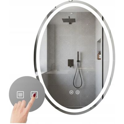 Rea Lustro Łazienkowe Podświetlane Led Ścienne Owalne Marco 80 x 60 cm Anti-Fog Rea Lustro Łazienkowe Podświetlane Led Ścienne Owalne Marco 80 x 60 cm Anti-Fog