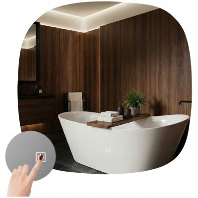 Rea Lustro Łazienkowe Podświetlane Led TOP 70 x 70 cm Kwadratowe Bez Ramy Rea Lustro Łazienkowe Podświetlane Led TOP 70 x 70 cm Kwadratowe Bez Ramy