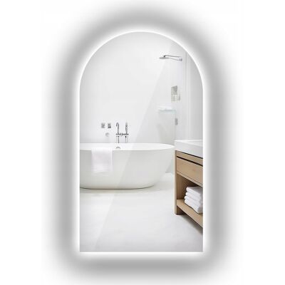 Inny producent Lustro Łazienkowe Półowalne 100X200 LED Portalowe Inny producent Lustro Łazienkowe Półowalne 100X200 LED Portalowe