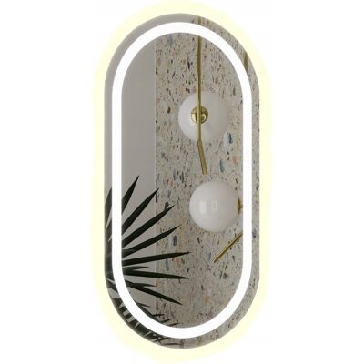 Inny producent Lustro Łazienkowe Ścienne Owalne Szlif Led 60x120 Inny producent Lustro Łazienkowe Ścienne Owalne Szlif Led 60x120