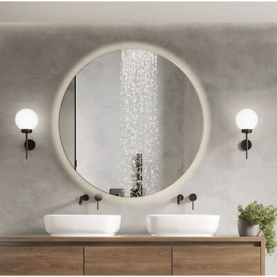 Lustro łazienkowe Vetro okrągłe z oświetleniem LED fi 70 cm BD art IP 44 Barwa ciepła Lustro łazienkowe Vetro okrągłe z oświetleniem LED fi 70 cm BD art IP 44 Barwa ciepła