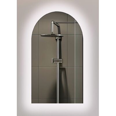 ART Lustro łazienkowe Vetro Półowal owalne 50x90 cm z oświetleniem LED IP 44 ART Lustro łazienkowe Vetro Półowal owalne 50x90 cm z oświetleniem LED IP 44