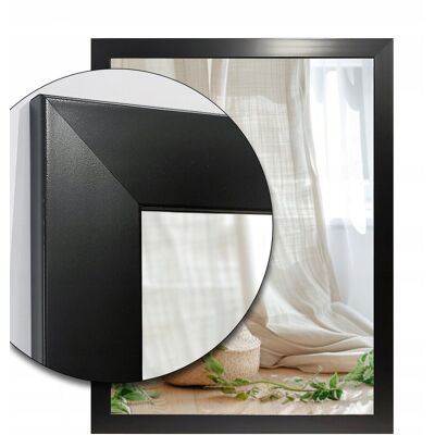 Fabryka Luster Lustro łazienkowe w czarnej matowej ramie 60x60 odpornej na wilgoć T9 Fabryka Luster Lustro łazienkowe w czarnej matowej ramie 60x60 odpornej na wilgoć T9