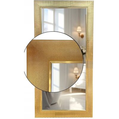 Fabryka Luster Lustro łazienkowe w nowoczesnej złotej ramie 110x50 odporne na wilgoć u16 Fabryka Luster Lustro łazienkowe w nowoczesnej złotej ramie 110x50 odporne na wilgoć u16