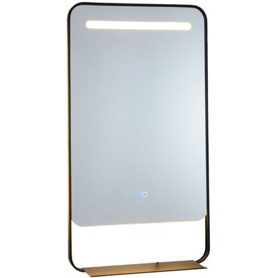 COSTWAY Lustro łazienkowe z półką i oświetleniem LED 80 x 60 cm COSTWAY Lustro łazienkowe z półką i oświetleniem LED 80 x 60 cm