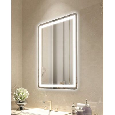 Vevor Lustro led do łazienki 60x80 cm z podświetleniem i funkcją anti-fog Vevor Lustro led do łazienki 60x80 cm z podświetleniem i funkcją anti-fog