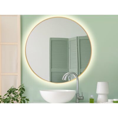 brak danych Lustro LED okrągłe 70cm złote w aluminiowej ramie brak danych Lustro LED okrągłe 70cm złote w aluminiowej ramie
