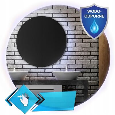 Fabryka Luster Lustro LED sensor okrągłe fi 80 wodoodporne IP67 z włącznikiem sensorowym Fabryka Luster Lustro LED sensor okrągłe fi 80 wodoodporne IP67 z włącznikiem sensorowym