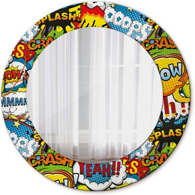 Tulup Lustro Nowoczesne Wzór w stylu komiksowym 50cm Tulup Lustro Nowoczesne Wzór w stylu komiksowym 50cm