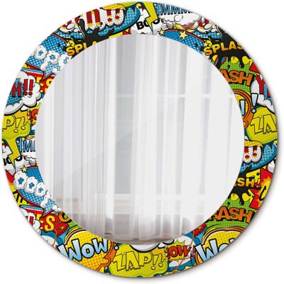Tulup Lustro Nowoczesne Wzór w stylu komiksowym 60cm Tulup Lustro Nowoczesne Wzór w stylu komiksowym 60cm