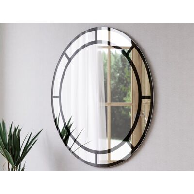 Inny producent Lustro Okrągłe Dekoracyjne Nowoczesne Loft 100cm Inny producent Lustro Okrągłe Dekoracyjne Nowoczesne Loft 100cm