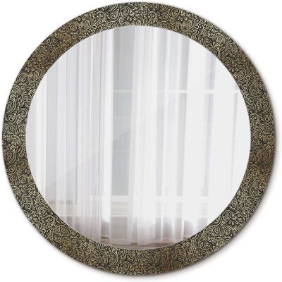 Tulup Lustro Okrągłe Łazienkowe Kwiecisty ornament 80cm Tulup Lustro Okrągłe Łazienkowe Kwiecisty ornament 80cm