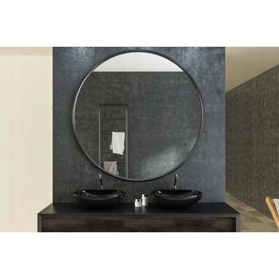 inna (Inny) Lustro okrągłe łazienkowe LOFT fi 60 cm w czarnej ramie WYPRODUKO W POLSCE inna (Inny) Lustro okrągłe łazienkowe LOFT fi 60 cm w czarnej ramie WYPRODUKO W POLSCE