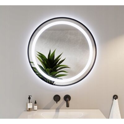 Inny producent Lustro Okrągłe Ścienne LED Piaskowane 100CM Inny producent Lustro Okrągłe Ścienne LED Piaskowane 100CM