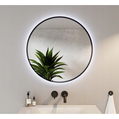 Inny producent Lustro Okrągłe Ścienne LED Piaskowane 120cm Inny producent Lustro Okrągłe Ścienne LED Piaskowane 120cm