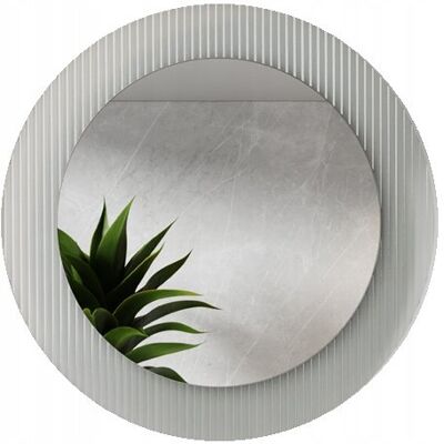 Inny producent Lustro Okrągłe Srebrne Szkło Ornamentowe Flutez 80 Inny producent Lustro Okrągłe Srebrne Szkło Ornamentowe Flutez 80
