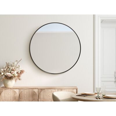 brak danych Lustro okrągłe w czarnej ramie 80cm brak danych Lustro okrągłe w czarnej ramie 80cm