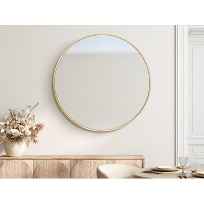 brak danych Lustro okrągłe w złotej ramie 70cm brak danych Lustro okrągłe w złotej ramie 70cm