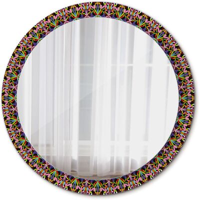 Tulup Lustro Okrągłe Wzór mandali 90cm Tulup Lustro Okrągłe Wzór mandali 90cm