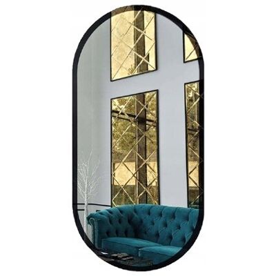 Inny producent Lustro Owalne Czarne Loft 50x100 Pion Dekoracyjn Inny producent Lustro Owalne Czarne Loft 50x100 Pion Dekoracyjn