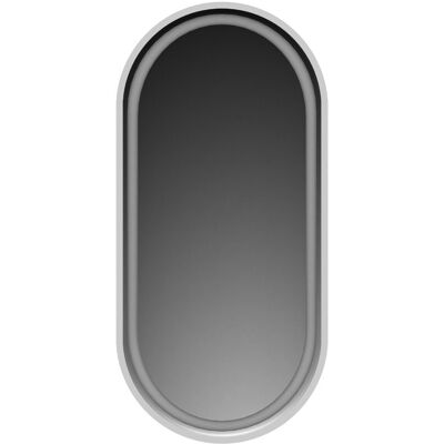 Lawabo Mebel Lustro owalne LED z piaskowaniem- srebrne - 55/90 cm Lawabo Mebel Lustro owalne LED z piaskowaniem- srebrne - 55/90 cm