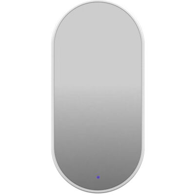 Lawabo Mebel Lustro owalne LED z poświatą i włącznikiem - białe - 55/90 cm Lawabo Mebel Lustro owalne LED z poświatą i włącznikiem - białe - 55/90 cm