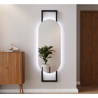 Inny producent Lustro Owalne Szlif LED na Ramie 50x160 Inny producent Lustro Owalne Szlif LED na Ramie 50x160