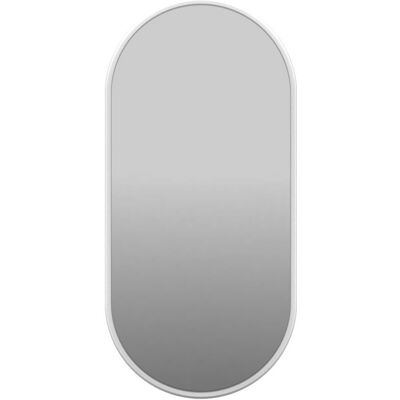 Lawabo Mebel Lustro owalne z poświatą LED - srebrne - 40/75 cm Lawabo Mebel Lustro owalne z poświatą LED - srebrne - 40/75 cm