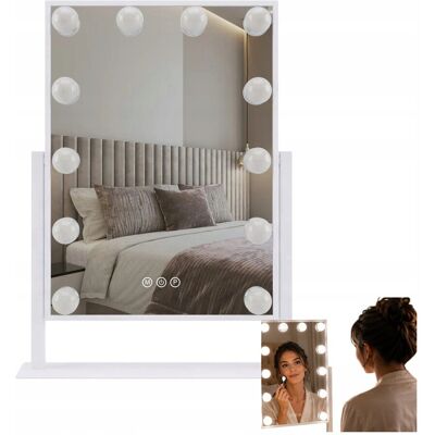 Rea Lustro Podświetlane do Makijażu Led Białe Style Prostokątne 40 x 30 cm 12 W Rea Lustro Podświetlane do Makijażu Led Białe Style Prostokątne 40 x 30 cm 12 W