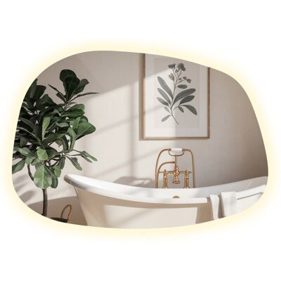 Tulup Lustro Podświetlane Premium – Dekoracyjna Forma – Ponadczasowy Styl – 78,5x57 cm - Barwa Neutralna Tulup Lustro Podświetlane Premium – Dekoracyjna Forma – Ponadczasowy Styl – 78,5x57 cm - Barwa Neutralna