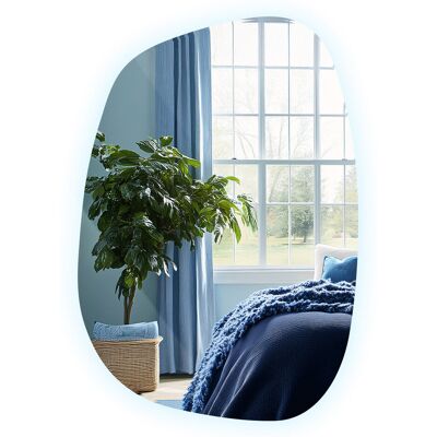 Tulup Lustro Podświetlane Premium – Dekoracyjna Forma – Ponadczasowy Styl – 78,5x57 cm - Barwa Zimna Tulup Lustro Podświetlane Premium – Dekoracyjna Forma – Ponadczasowy Styl – 78,5x57 cm - Barwa Zimna