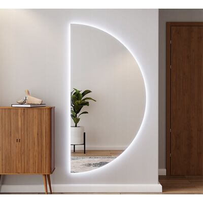 Inny producent Lustro Półokrągłe Srebrne LED 190X95 PRAWE Inny producent Lustro Półokrągłe Srebrne LED 190X95 PRAWE