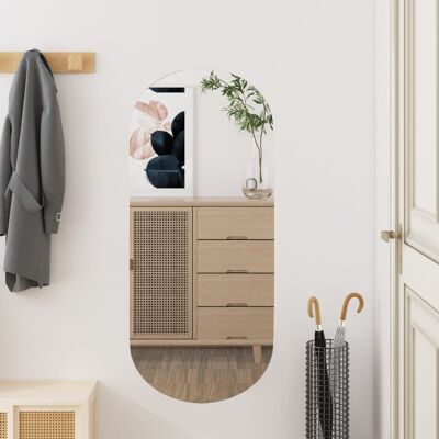 VMP Lustro ścienne, 35x80 cm, szklane, owalne VMP Lustro ścienne, 35x80 cm, szklane, owalne