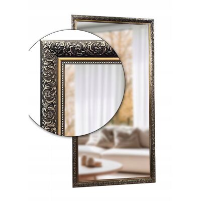 Fabryka Luster Lustro ścienne 60x60 w złotej czekoladowej ramie odpornej na wilgoć u52 Fabryka Luster Lustro ścienne 60x60 w złotej czekoladowej ramie odpornej na wilgoć u52