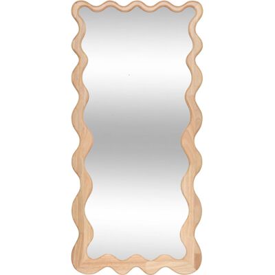 Atmosphera Lustro ścienne Brooke 48 x 100 cm falista drewniana rama naturalny beż styl skandynawski i nowoczesny Atmosphera Lustro ścienne Brooke 48 x 100 cm falista drewniana rama naturalny beż styl skandynawski i nowoczesny