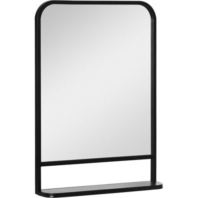 Lustro ścienne HOMCOM 70 x 50 cm Lustro wiszące Nowoczesne lustro do salonu Prostokątne lustro dekoracyjne z półką do przedpokoju Sypialnia Eleganck.. Lustro ścienne HOMCOM 70 x 50 cm Lustro wiszące Nowoczesne lustro do salonu Prostokątne lustro dekoracyjne z półką do przedpokoju Sypialnia Eleganck..