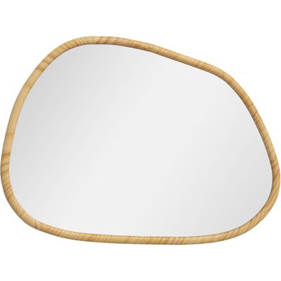 Lustro Ścienne Homcom 80 X 60 Cm, Nieregularne Lustro Z Ramą Z Drewna Sosnowego, Dekoracyjne Lustro Wiszące, Lustro Łazienkowe Do Sypialni, Łazienki.. Lustro Ścienne Homcom 80 X 60 Cm, Nieregularne Lustro Z Ramą Z Drewna Sosnowego, Dekoracyjne Lustro Wiszące, Lustro Łazienkowe Do Sypialni, Łazienki..