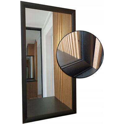 Fabryka Luster Lustro ścienne w czarnej ramie 120x60 drewniane N8 Fabryka Luster Lustro ścienne w czarnej ramie 120x60 drewniane N8