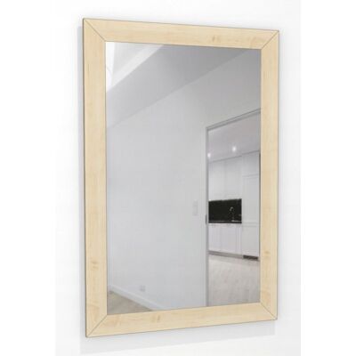 Fabryka Luster Lustro ścienne w grubej 6cm ramie MDF 90x60 klon Fabryka Luster Lustro ścienne w grubej 6cm ramie MDF 90x60 klon