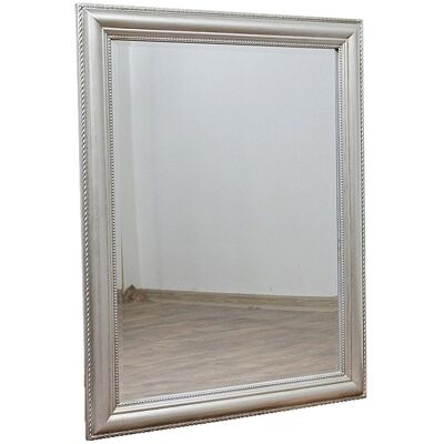 POLOMEBLE Lustro Ścienne w Ozdobnej, Srebrnej Ramie 44407 POLOMEBLE Lustro Ścienne w Ozdobnej, Srebrnej Ramie 44407