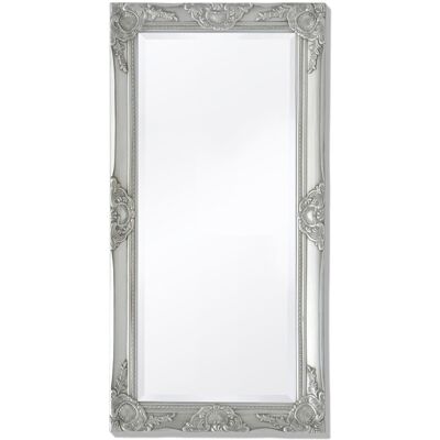 VMP Lustro ścienne w stylu barokowym, 100x50 cm, srebrne VMP Lustro ścienne w stylu barokowym, 100x50 cm, srebrne