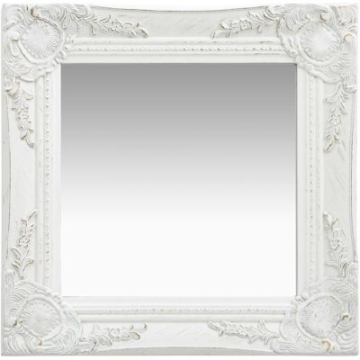 VMP Lustro ścienne w stylu barokowym, 40x40 cm, białe VMP Lustro ścienne w stylu barokowym, 40x40 cm, białe