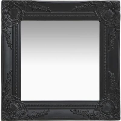 VMP Lustro Ścienne W Stylu Barokowym, 40x40 Cm, Czarne VMP Lustro Ścienne W Stylu Barokowym, 40x40 Cm, Czarne