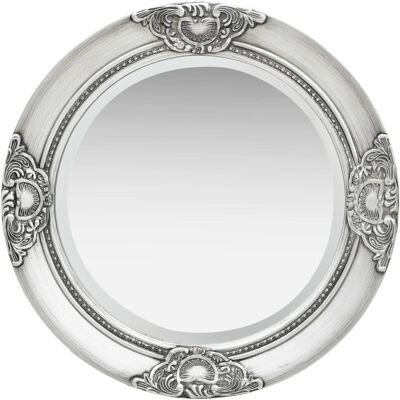 VMP Lustro ścienne w stylu barokowym, 50 cm, srebrne VMP Lustro ścienne w stylu barokowym, 50 cm, srebrne