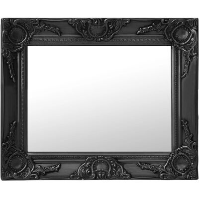 VMP Lustro Ścienne W Stylu Barokowym, 50x40 Cm, Czarne VMP Lustro Ścienne W Stylu Barokowym, 50x40 Cm, Czarne